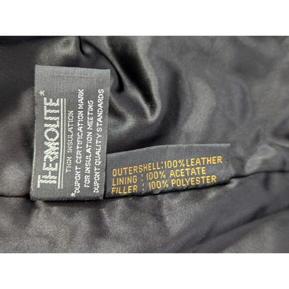 G-III APPAREL! LUXE BLACK GENUINE LEATHER, THERMOLITE ZIPPER LINER COAT! SZ L - Picture 9 of 11
